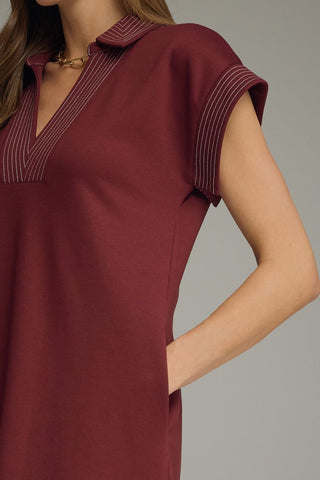 Effortlessly Elevated Midi Dress (Wine)