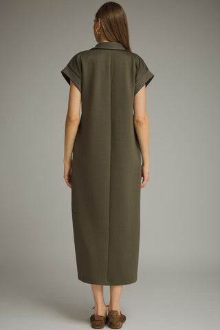 Effortlessly Elevated Midi Dress (Olive)