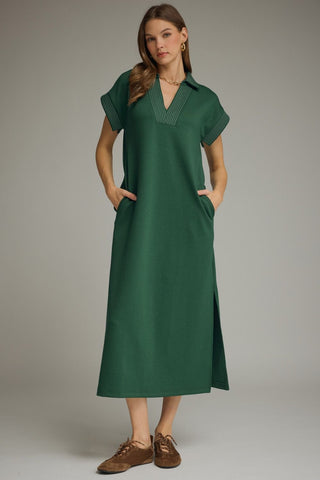 Effortlessly Elevated Midi Dress (Forest)