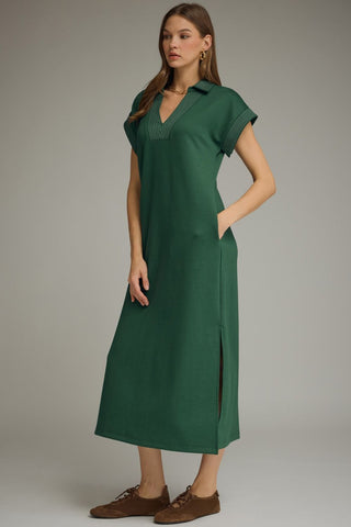 Effortlessly Elevated Midi Dress (Forest)