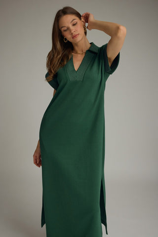 Effortlessly Elevated Midi Dress (Forest)