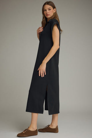Effortlessly Elevated Midi Dress (Black)