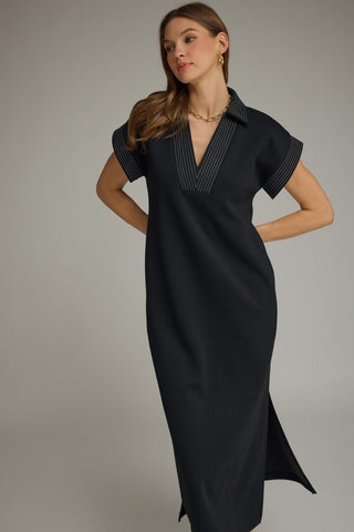Effortlessly Elevated Midi Dress (Black)