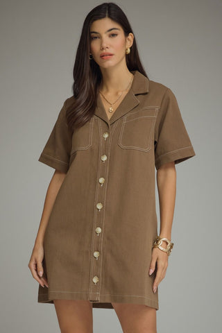 State of Mind Dress - Brown