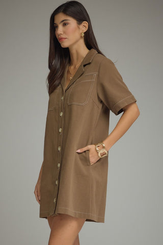 State of Mind Dress - Brown