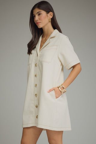 State of Mind Dress - Ecru