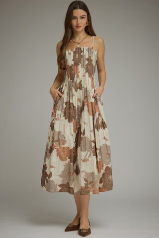 Lasting Impression Midi Dress (Mocha)
