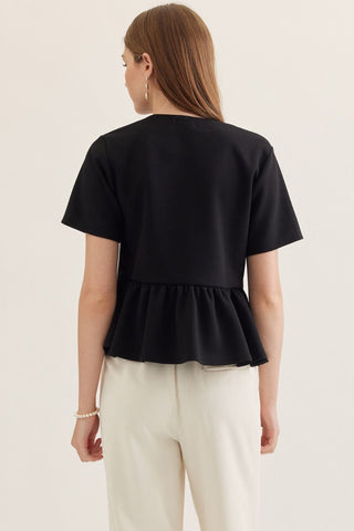 Polished Peplum Top