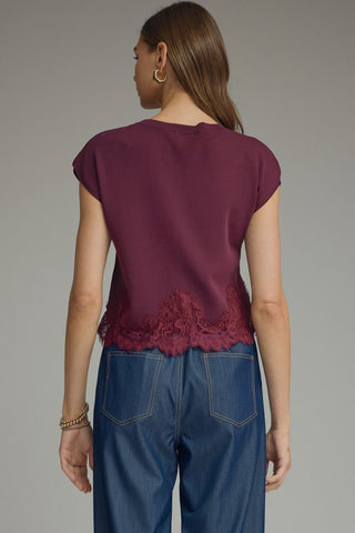 Effortless Class Top (Burgundy)