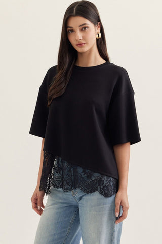 Lace Affair Top (Black)