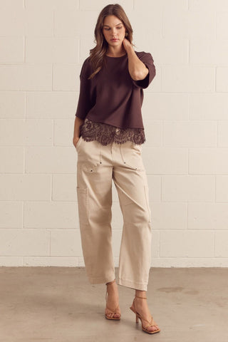 Lace Affair Top (Brown)