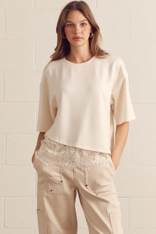 Lace Affair Top (Ecru)