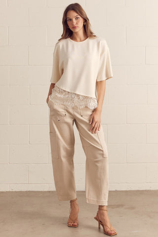 Lace Affair Top (Ecru)