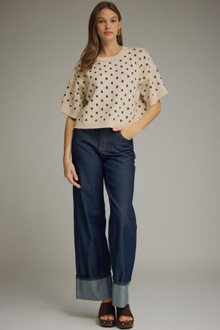 Dot to Dot Sweater (Ecru)