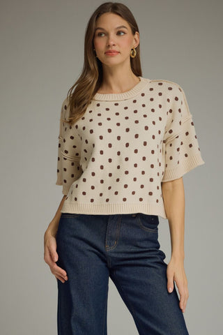 Dot to Dot Sweater (Ecru)