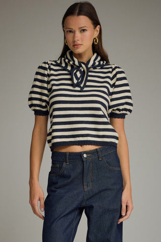 Crush Breaker Sweater Top - Navy