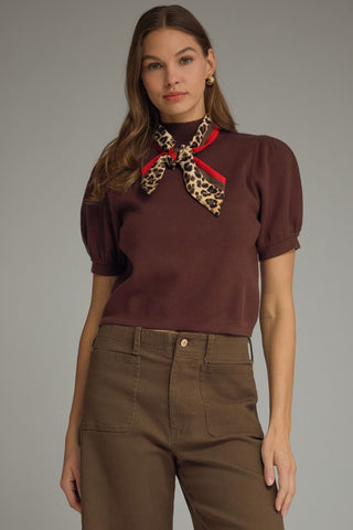 Chic Affair Sweater Top (Brown)