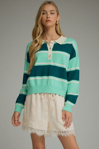 Club Stripe Sweater (Hunter)