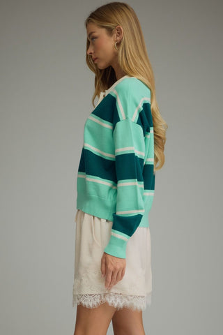 Club Stripe Sweater (Hunter)