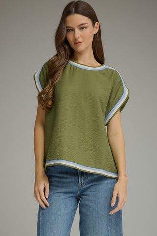 Seeking Transition Top - Olive