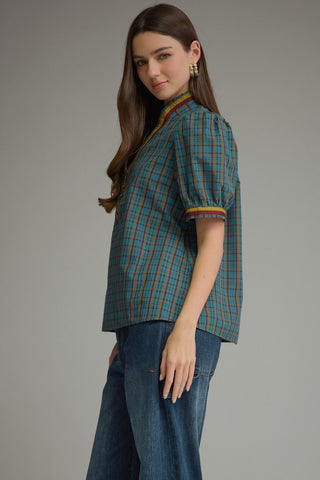 Plaid Perspective Top