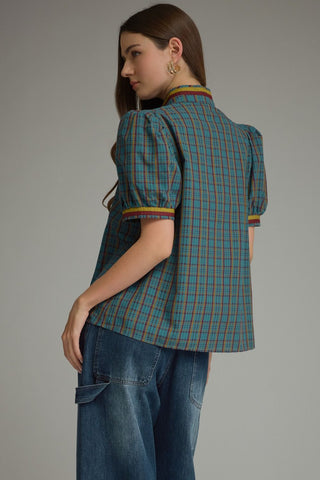 Plaid Perspective Top