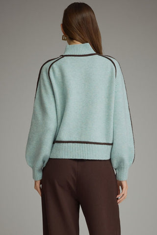Straight Decisions Sweater Top - Sky