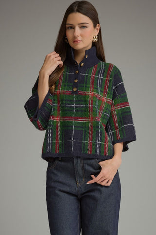 Plaid to be Yours  Sweater Top