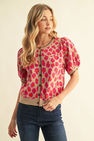 Wild But Sweet Cardigan Top