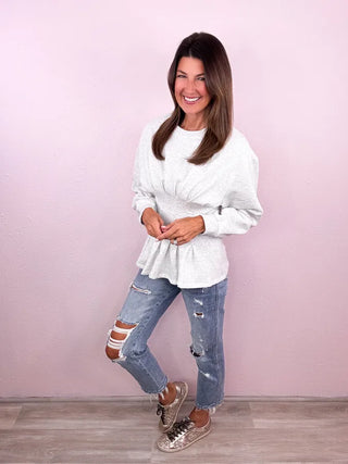 MICA Straight Leg Distressed Denim