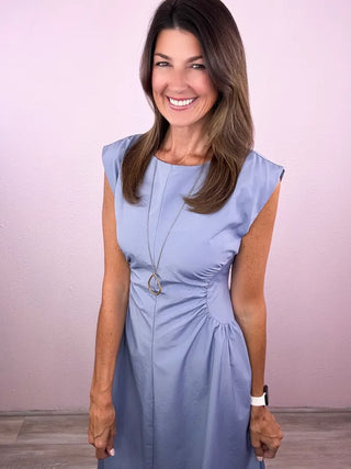 Ruched Waist Midi Dress