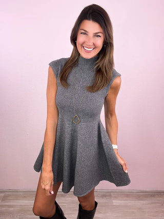 Knit Mock Neck Dress