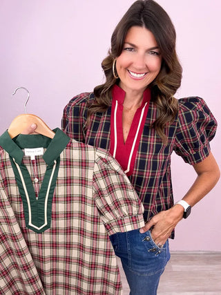 Pretty In Plaid Top