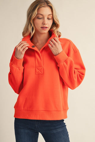 Bolder Season Ready Fleece Lined Pullover - Orange