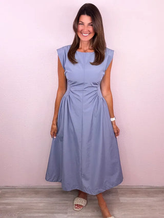 Ruched Waist Midi Dress