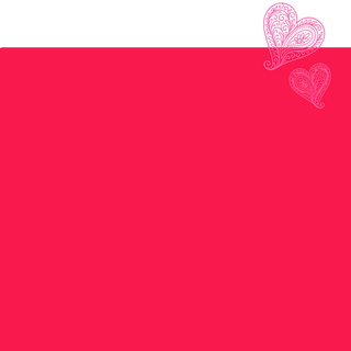 red background with pink paisley heart