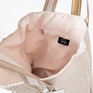 Pretty Simple© Ruby Raffia Tote Bag