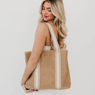 Pretty Simple© Ruby Raffia Tote Bag