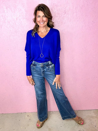 MICA High Rise Wide Leg Flare Denim